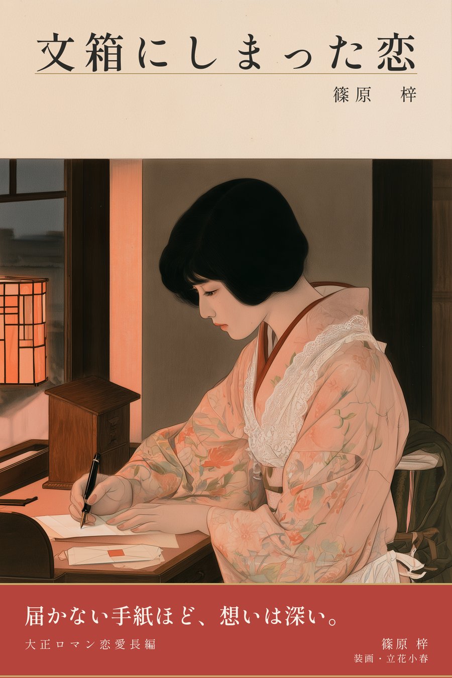 『文箱にしまった恋』装画サンプル（帯付き）